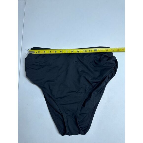 Anne Cole Women's Black High Waist Shirred Swim Bottom Size 18W - Picture 6 of 10